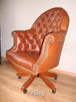 Gainsborogh Chesterfield office swivel chair. Brand new! Leather! Drehstuhl