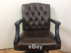 Gainsborough Brown Leather Office Chair