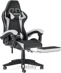 Gaming Chair &Footrest Office Desk Chair Racing Reclining High Back Swivel Chair