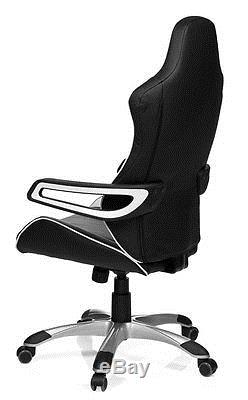 Gaming Chair Office Chair RACER PRO false Leather, Black White hjh OFFICE