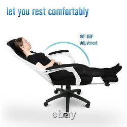 Gaming Chair Office Ergonomic Adjustable Swivel Computer PC Recliner Footrest