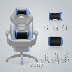 Gaming Chair, Office Racing Chair with Footrest, Ergonomic Design OBG77BUUK