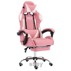Gaming Chair Office Recliner Swivel Ergonomic Executive PC Computer Desk Pink