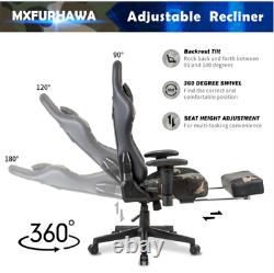 Gaming Chair Office Swivel Ergonomic Recliner Footrest PC Adjustable Racing Work