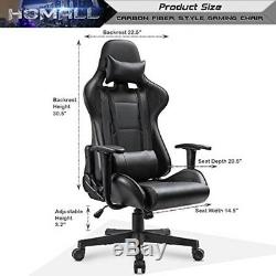 Gaming Chair Racing Computer Chair High Back Office Chair Pu Leather Desk Wheels