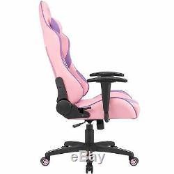 Gaming Chair Racing Office Chair High Back Computer Desk Chair Leather, Pink