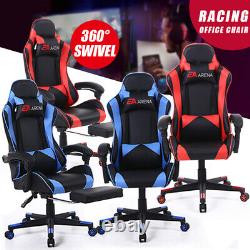 Gaming Chair Swivel Adjustable Recliner Footrest Racing Office Executive Chair