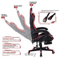Gaming Chair Swivel Adjustable Recliner Footrest Racing Office Executive Chair