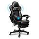 Gaming Office Chair Massage Seat Pu Leather Swivel Recliner Adjustable Footrest