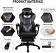 Gaming Office Computer Office Chair Leather Adjustable Arms Footrest With Massage