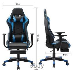 Gaming Racing Chair Computer Executive Office Desk Chair Swivel Recliner Pedals