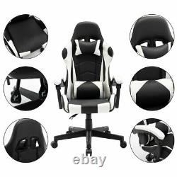 Gaming Racing Chair Office 360° Anchor Swivel Desk Recliner With Pillow Computer