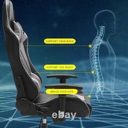 Gaming Racing Chair Office Computer Desk Chair Adjustable Swivel PU Ergonomic