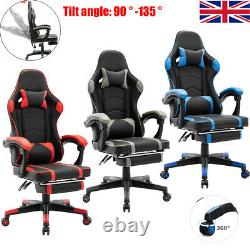 Gaming Racing Home Office Chairs Executive Swivel Recliner Leather Adjustable UK