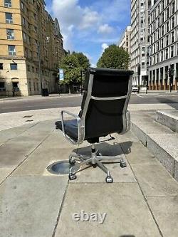 Genuine Charles Eames By Icf Softpad Highback Black Leather Office Chair