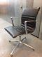 Genuine Charles Eames Ea108 By Icf Black Leather Ribbed Office Chair