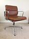 Genuine Charles & Ray Eames Vitra Ea208 Tan Leather Soft Pad Office Chair