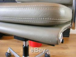 Genuine Grey Leather Vitra Eames EA 217 EA217 Soft Pad Office Chair