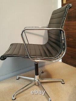 Genuine ICF By Charles Eames Black Leather Office Chair