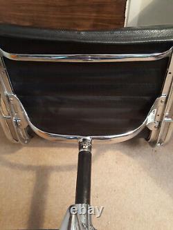 Genuine ICF By Charles Eames Black Leather Office Chair TORN LEATHER