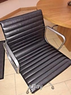 Genuine ICF Charles Eames EA108 black Leather Office Chair choice of 12