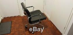 Genuine ICF Charles Eames EA217 Soft-pad chair Black leather