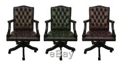 Genuine Leather Chesterfield Gainsborough Office Chair Choose From Three Colours