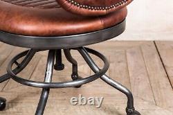Genuine Leather Desk Chair Home Office Chair 2 Colours Chair With Wheels