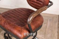 Genuine Leather Desk Chair Home Office Chair 2 Colours Chair With Wheels