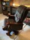Genuine Leather Full Recliner Executive Office Chair Seat Desk