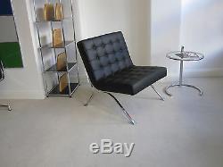 Genuine SEVILLE lounge chair in Black Leather