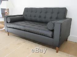Genuine Scott Howard HOME Lounge Sofa Two seat in Black leather