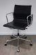 Genuine Vitra Charles Eames Ea 117 Chair Black Leather & Polished Aluminium