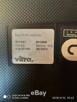 Genuine Vitra VisaSoft Full Black Leather by Antonio Citterio, Office Chair