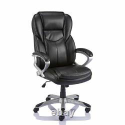 Giuseppe BLACK Bonded Leather Office Chair Executive Padded Graded 95%