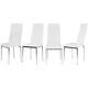 Glass Cross Chrome Legs Dining Table& 2/4/6chairs Set Pvc Leather Kitchen Office