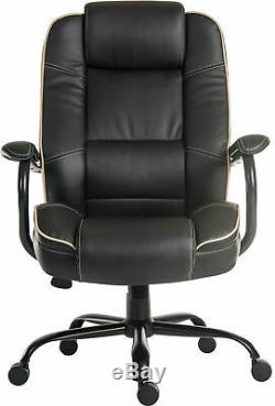Goliath Duo Black Bonded Leather Faced Executive Swivel Computer Office Chair