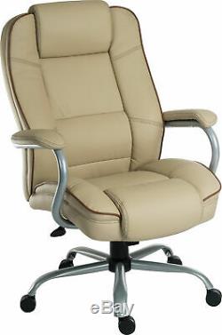 Goliath Duo Cream Bonded Leather Faced Executive Swivel Computer Office Chair