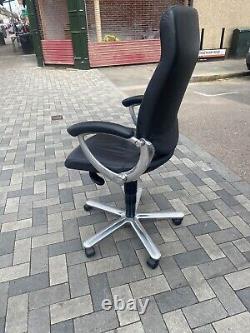 Goodcondition Girsberger Black High Back Leather Office Chairs 14x Available