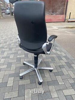 Goodcondition Girsberger Black High Back Leather Office Chairs 14x Available