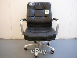Gramercy Swivel Black Leather Office Chair from John Lewis