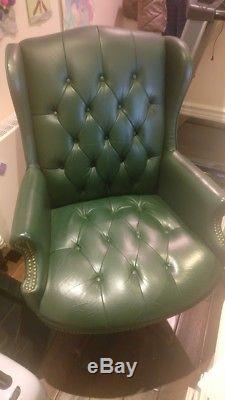 Green Leather Office Chair