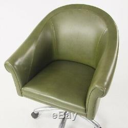 Green Leather Poltrona Frau Luca Scacchetti Sinan Office Desk Chair Mult Avail