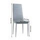 Grey Glass Dining Table And 2/4 Padded Chairs Sets Office Home Kitchen Furniture