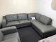 Grigio Leather Corner Settee & Single Chair Office Reception Sofa Or Home