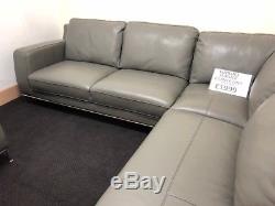 Grigio Leather Corner Settee & Single Chair Office Reception Sofa or Home