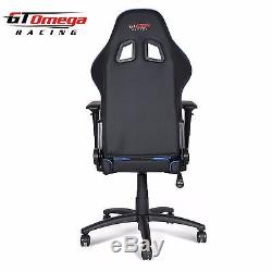 Gt Omega Pro Racing Gaming Office Chair Black Next Blue Leather Esport Seats