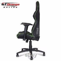 Gt Omega Pro Racing Gaming Office Chair Black Next Green Leather Esport Seat Ak