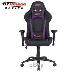 Gt Omega Pro Racing Gaming Office Chair Black Next Purple Leather Esport Seat Ak