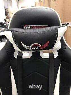 Gt Omega Pro Racing Gaming Office Chair Black Next White Leather Esport